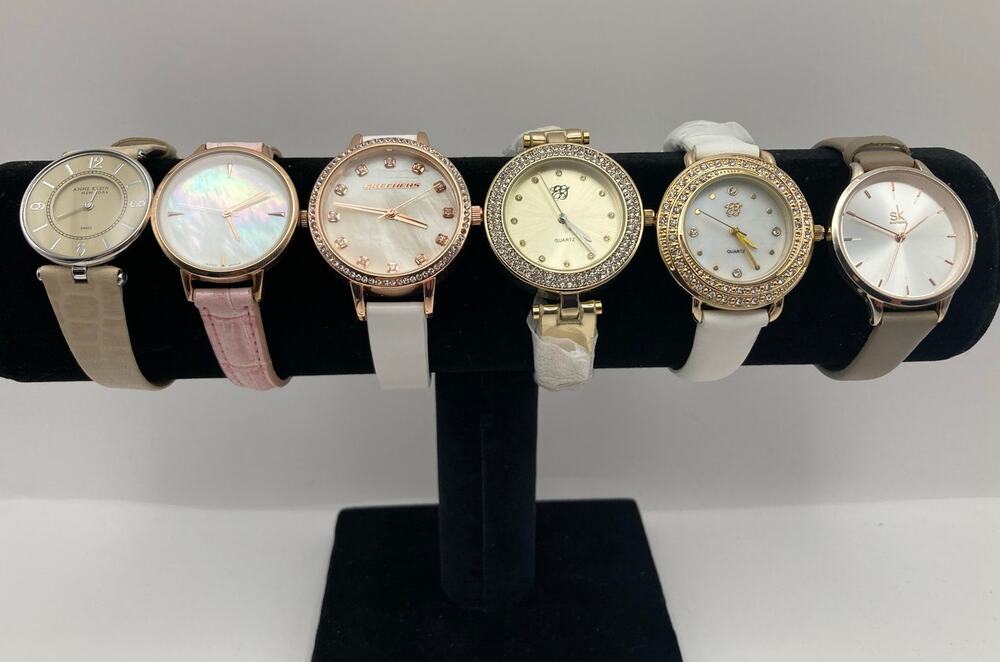 Women's Fashion Watch Lot Bulk of 6 Watches - New Batteries - Adjustable Bands